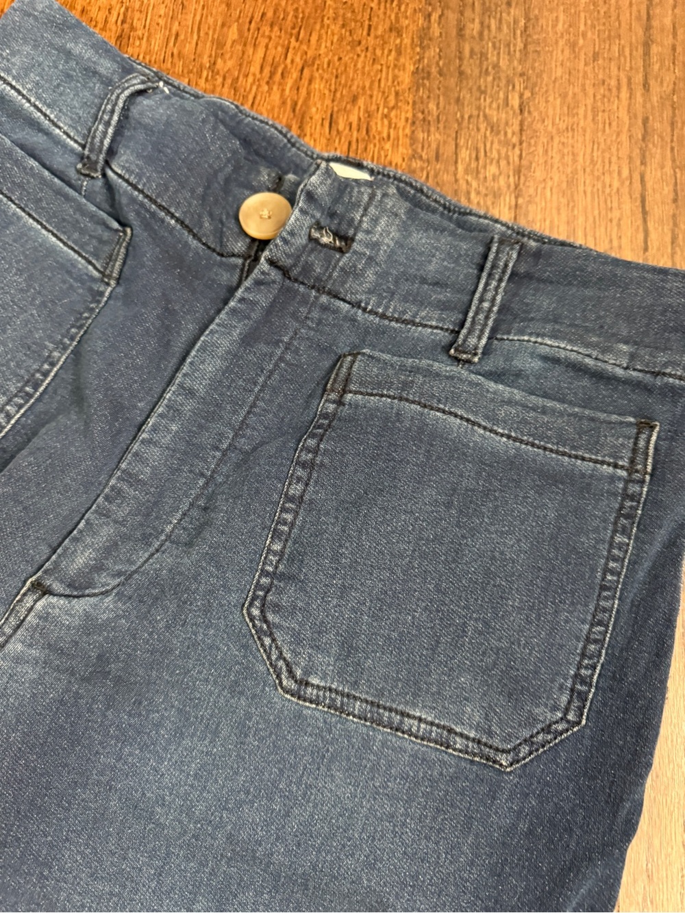 Maeve Dark Cozy Wash Wide-Leg Jeans - Picture 3 of 6